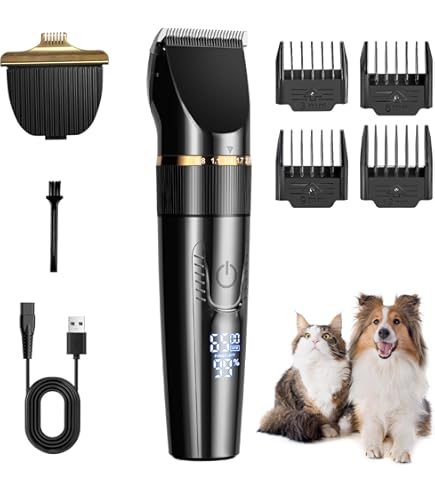 Amazon.co.jp: ペット用バリカン GROOMING HAIR CLIPPER kit 電動 犬